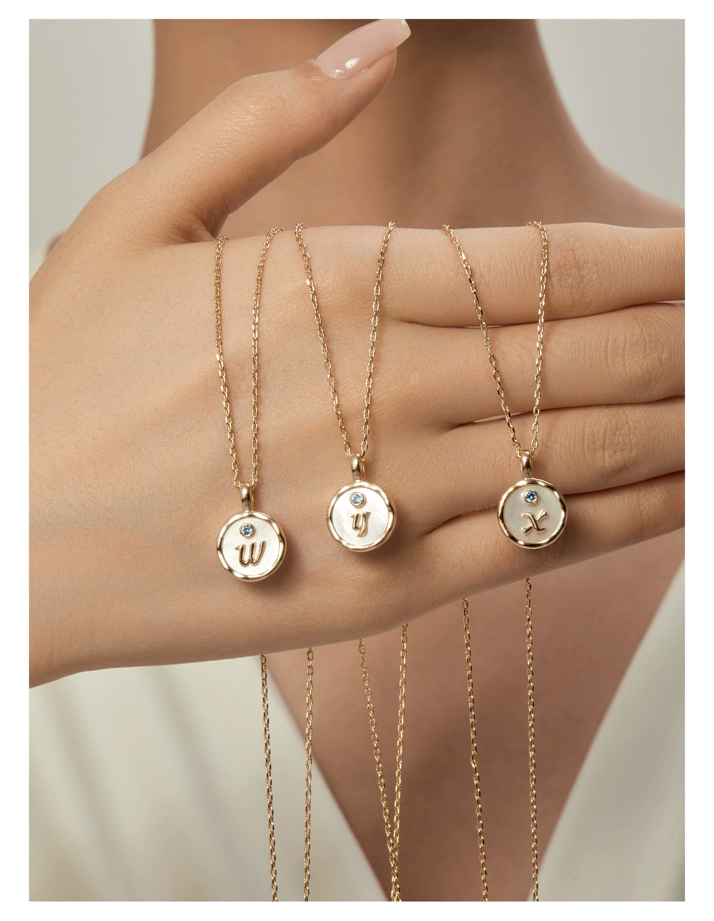 Natural Fritillary Pearl Letter Pendant Niche Luxury Necklace