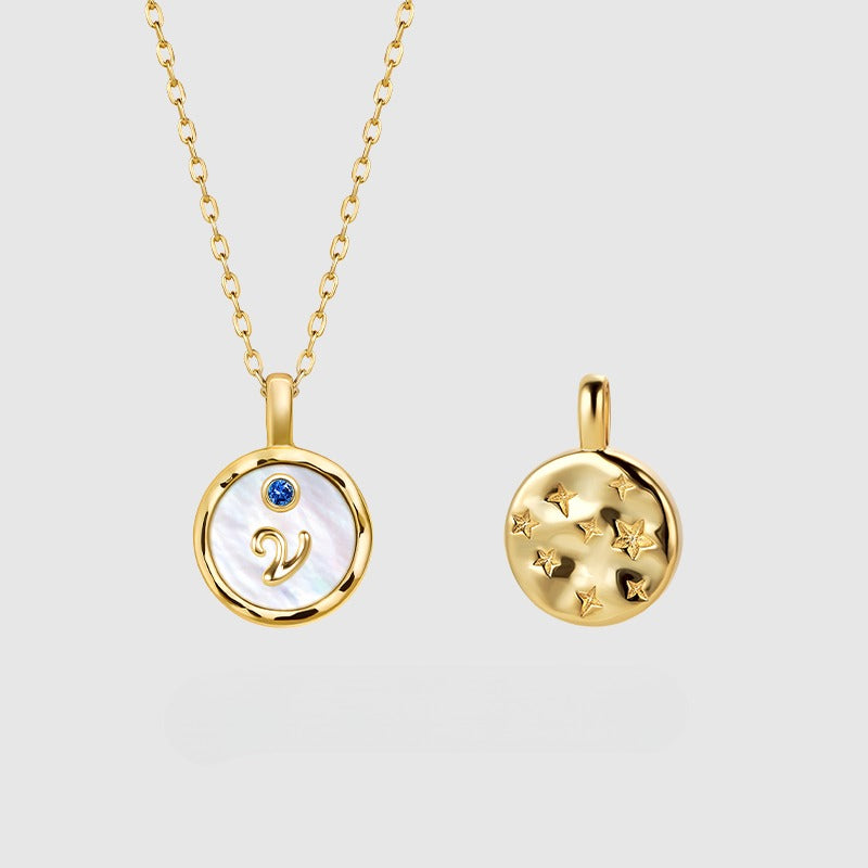 Natural Fritillary Pearl Letter Pendant Niche Luxury Necklace