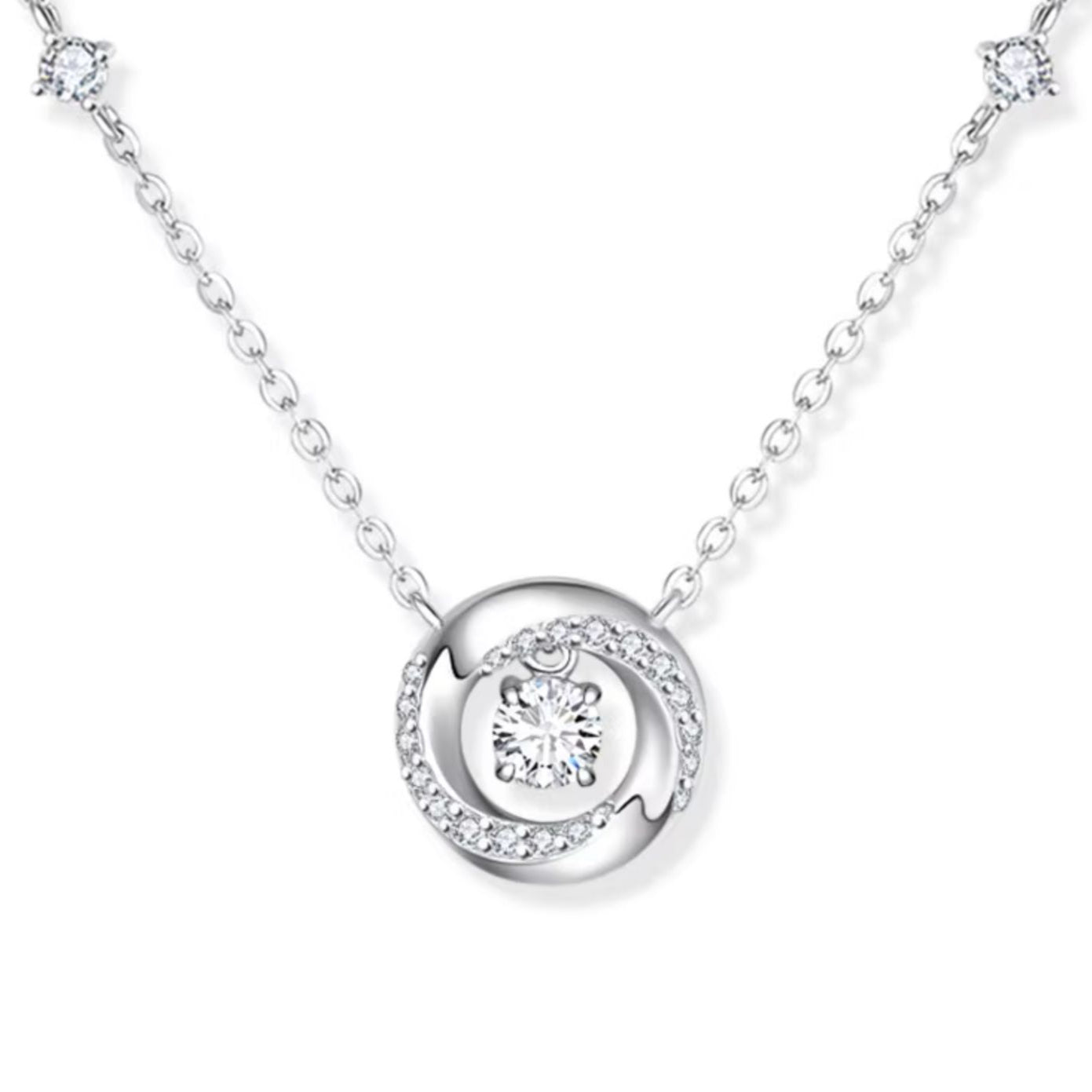 Möbius Loop "3-Second Crush" S925 Silver Niche Collarbone Necklace