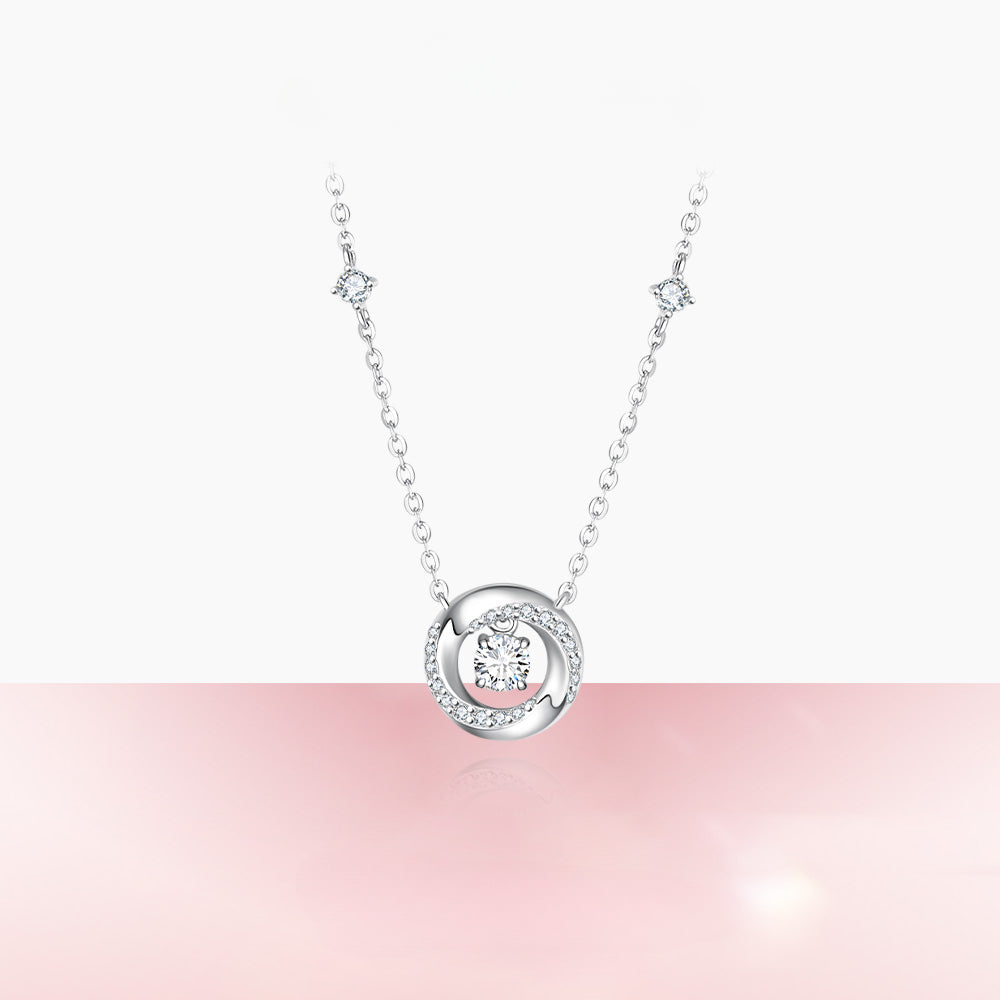 Möbius Loop "3-Second Crush" S925 Silver Niche Collarbone Necklace