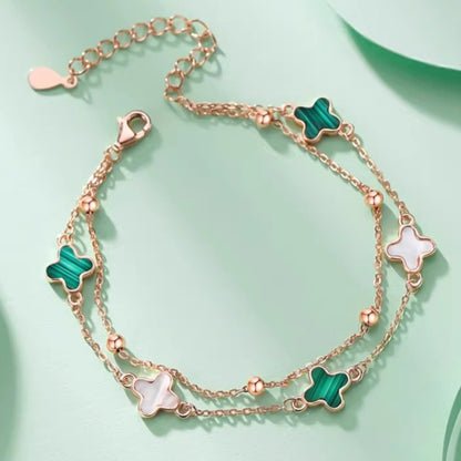 25's New Must-Have: Four-Leaf Clover 999 Sterling Silver Summer Light Luxury Niche Bracelet