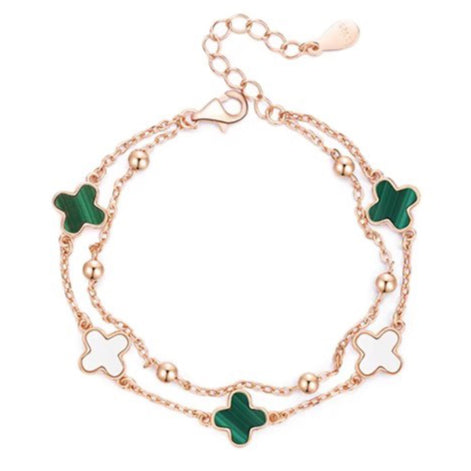 25's New Must-Have: Four-Leaf Clover 999 Sterling Silver Summer Light Luxury Niche Bracelet