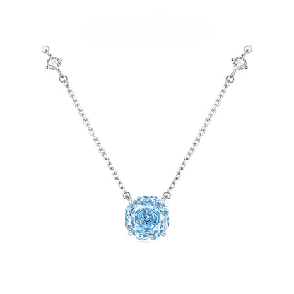 Rosette Nebula S925 Sterling Silver Light Luxury Collarbone Necklace