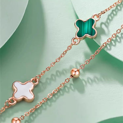 25's New Must-Have: Four-Leaf Clover 999 Sterling Silver Summer Light Luxury Niche Bracelet