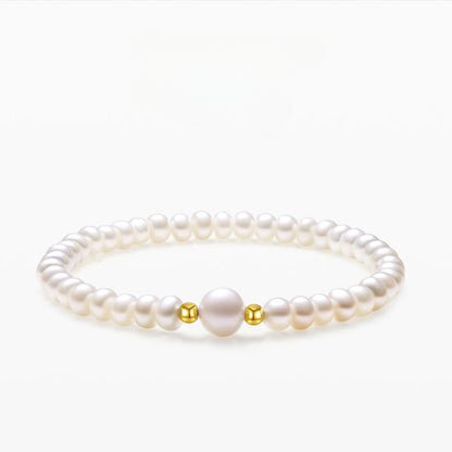 Moonlight Goddess Pearl 18K Gold Luxury-inspired versatile Bracelet