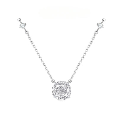 Rosette Nebula S925 Sterling Silver Light Luxury Collarbone Necklace