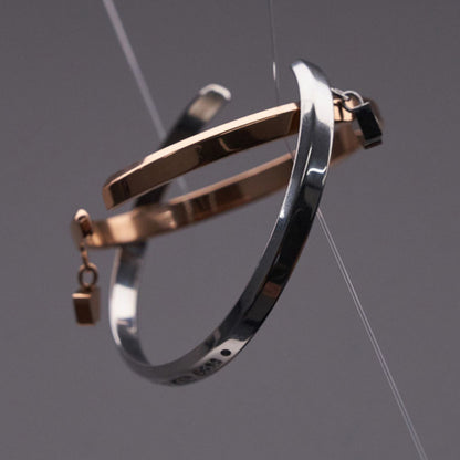 Half-Open Trend Paper Bag Man Glossy Fashion Letter Bracelet