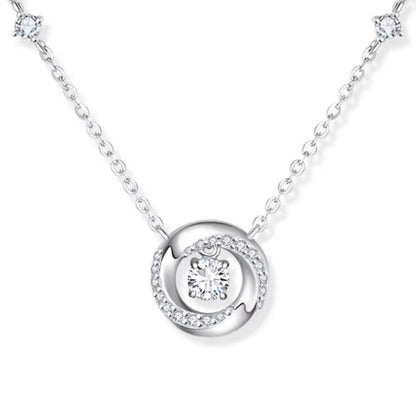 Möbius Loop "3-Second Crush" S925 Silver Niche Collarbone Necklace