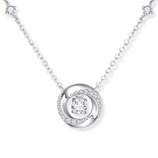 Möbius Loop "3-Second Crush" S925 Silver Niche Collarbone Necklace
