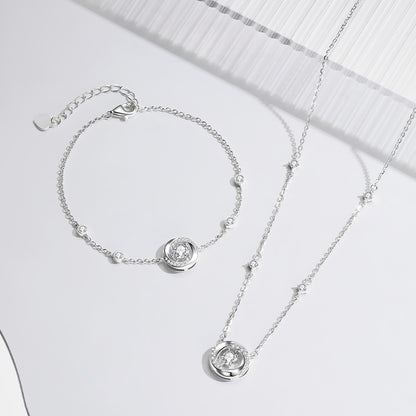 Möbius Loop "3-Second Crush" S925 Silver Niche Collarbone Necklace