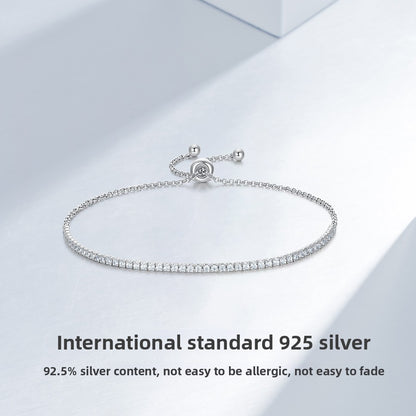 Fashionable Minimalist Sterling Silver Niche Design Bracelet